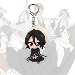 Japan Anime Bleach Cosplay Keychain For Men Women Pendant Keyring Cartoon Print Acrylic Key Chain Ring  Jewelry Wholesale Gift