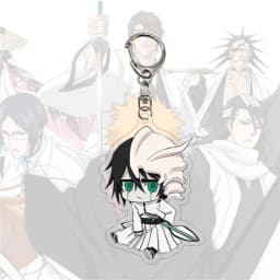 Japan Anime Bleach Cosplay Keychain For Men Women Pendant Keyring Cartoon Print Acrylic Key Chain Ring  Jewelry Wholesale Gift
