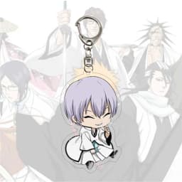 Japan Anime Bleach Cosplay Keychain For Men Women Pendant Keyring Cartoon Print Acrylic Key Chain Ring  Jewelry Wholesale Gift