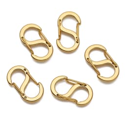 5pcs Gold Stainless Steel Letter S Buckle Spring Lobster Clasp Hook Connectors for Necklace Bracelet DIY Jewelry Making Supplies