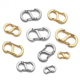5pcs Gold Stainless Steel Letter S Buckle Spring Lobster Clasp Hook Connectors for Necklace Bracelet DIY Jewelry Making Supplies