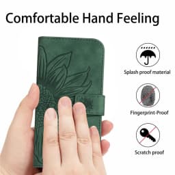 Funda iPhon 14 Wallet Flip Phone Case for iPhone 17 16 15 14 13 12 11 Pro Max 7 8 Plus Cases Sunflower Leather Back Cover Women