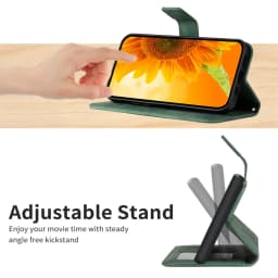 Funda iPhon 14 Wallet Flip Phone Case for iPhone 17 16 15 14 13 12 11 Pro Max 7 8 Plus Cases Sunflower Leather Back Cover Women