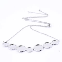 2pcs Stainless Steel 14mm 18mm 20mm Multi Cabochon Necklace Base Setting Trays Diy Bezel Pendant Blanks For Jewelry Making