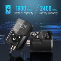 Ambition Kuark Wireless Tattoo Battery Power Supply RCA Interface 2400amh Portable LCD Display For Rotary Machine Fast Charger