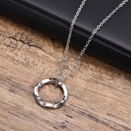 Vnox New Trendy Norse Viking Necklaces for Men, Stainless Steel Mobius Round Pendant Collar Male Gift Jewelry