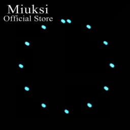 Miuksi 28.5mm black blue white transparent dial plastic movement bezel fit NH35 NH36 NH38 NH39 NH70 NH72 movement