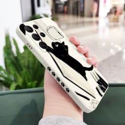 Naughty Cat Phone Case For Samsung Galaxy S25FE  S24 S23 S22 S21 S20 Ultra Plus FE S10 Note 20 ultra 10 9 Plus Cover