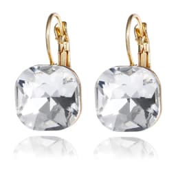 Korean Style Contracted Heart Pearl Earrings For Women Sweet Flower Zircon Geometric Pendant Earring Girl Party Jewelry Gift