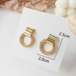 Korean Style Contracted Heart Pearl Earrings For Women Sweet Flower Zircon Geometric Pendant Earring Girl Party Jewelry Gift