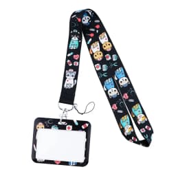 Wholesale Horizontal Style Yoga Sakura Daisy Lanyard for Key Neck Strap Card ID Badge Holder Key Chain Key Holder Accessories