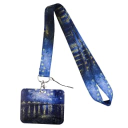 Wholesale Horizontal Style Yoga Sakura Daisy Lanyard for Key Neck Strap Card ID Badge Holder Key Chain Key Holder Accessories