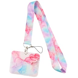 Wholesale Horizontal Style Yoga Sakura Daisy Lanyard for Key Neck Strap Card ID Badge Holder Key Chain Key Holder Accessories