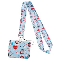 Wholesale Horizontal Style Yoga Sakura Daisy Lanyard for Key Neck Strap Card ID Badge Holder Key Chain Key Holder Accessories