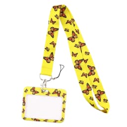 Wholesale Horizontal Style Yoga Sakura Daisy Lanyard for Key Neck Strap Card ID Badge Holder Key Chain Key Holder Accessories