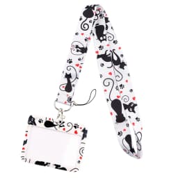 Wholesale Horizontal Style Yoga Sakura Daisy Lanyard for Key Neck Strap Card ID Badge Holder Key Chain Key Holder Accessories