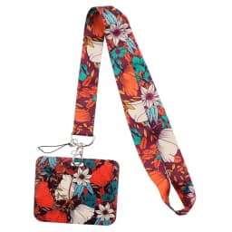Wholesale Horizontal Style Yoga Sakura Daisy Lanyard for Key Neck Strap Card ID Badge Holder Key Chain Key Holder Accessories