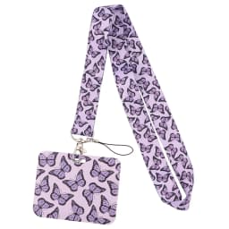 Wholesale Horizontal Style Yoga Sakura Daisy Lanyard for Key Neck Strap Card ID Badge Holder Key Chain Key Holder Accessories