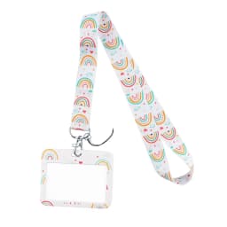 Wholesale Horizontal Style Yoga Sakura Daisy Lanyard for Key Neck Strap Card ID Badge Holder Key Chain Key Holder Accessories