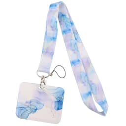 Wholesale Horizontal Style Yoga Sakura Daisy Lanyard for Key Neck Strap Card ID Badge Holder Key Chain Key Holder Accessories