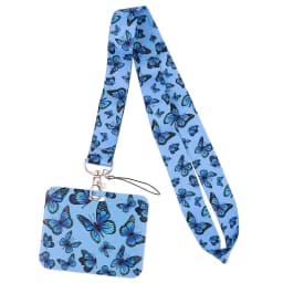 Wholesale Horizontal Style Yoga Sakura Daisy Lanyard for Key Neck Strap Card ID Badge Holder Key Chain Key Holder Accessories