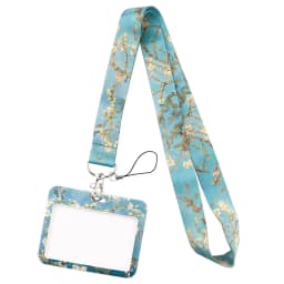 Wholesale Horizontal Style Yoga Sakura Daisy Lanyard for Key Neck Strap Card ID Badge Holder Key Chain Key Holder Accessories
