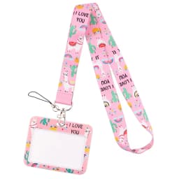 Wholesale Horizontal Style Yoga Sakura Daisy Lanyard for Key Neck Strap Card ID Badge Holder Key Chain Key Holder Accessories