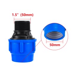 PE PVC Pipe Adapter 1/2" 3/4" 1"1.2"1.5" Male to 20/25/32/40/50mm Reducer Garden Irrigation Pipe Adapter