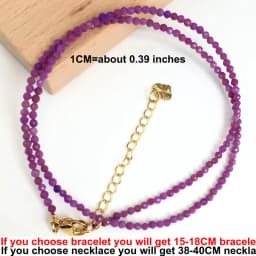 Natural Stone Beads Necklaces Bracelet 2-3MM Faceted Round Quarts Tourmalins Mini Beads Necklaces For Women Jewelry Gifts