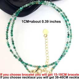 Natural Stone Beads Necklaces Bracelet 2-3MM Faceted Round Quarts Tourmalins Mini Beads Necklaces For Women Jewelry Gifts