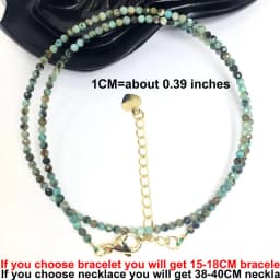 Natural Stone Beads Necklaces Bracelet 2-3MM Faceted Round Quarts Tourmalins Mini Beads Necklaces For Women Jewelry Gifts