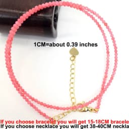 Natural Stone Beads Necklaces Bracelet 2-3MM Faceted Round Quarts Tourmalins Mini Beads Necklaces For Women Jewelry Gifts