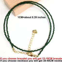 Natural Stone Beads Necklaces Bracelet 2-3MM Faceted Round Quarts Tourmalins Mini Beads Necklaces For Women Jewelry Gifts