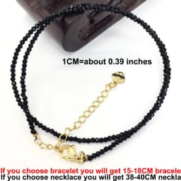 Natural Stone Beads Necklaces Bracelet 2-3MM Faceted Round Quarts Tourmalins Mini Beads Necklaces For Women Jewelry Gifts
