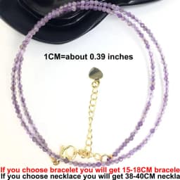 Natural Stone Beads Necklaces Bracelet 2-3MM Faceted Round Quarts Tourmalins Mini Beads Necklaces For Women Jewelry Gifts