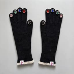 Women Winter Warm Knitted Full Finger Gloves Solid Wool Luxury Rhinestone Girl Fashion Touch Screen Mittens Female Drving