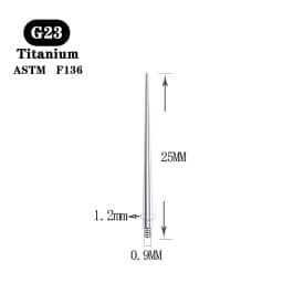 1Pcs G23 Titanium Insertion Pin Taper Piercing Stretching Tool for Internally & Externally Threaded Body Jewelry Accessory