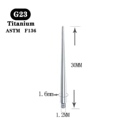 1Pcs G23 Titanium Insertion Pin Taper Piercing Stretching Tool for Internally & Externally Threaded Body Jewelry Accessory