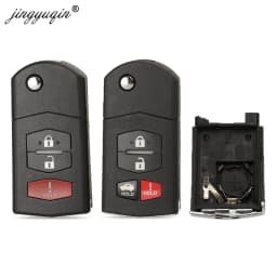 jingyuqin 3/4 Button Filp Key Case Folding Fob Car Remote Key Shell For MAZDA 3 5 6 RX-8 MX-5 Miata CX-5 CX-7 CX-9 RX-8 CX-9