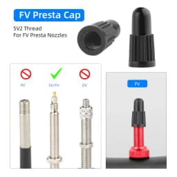 AV FV Threaded Caps for Schrader Presta Nozzles of Auto Cars Bicycle Motorcycles Scooters Valves Plastic Lid Optional Seal Ring