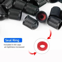 AV FV Threaded Caps for Schrader Presta Nozzles of Auto Cars Bicycle Motorcycles Scooters Valves Plastic Lid Optional Seal Ring