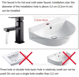 Basin Sink Bathroom Faucet Deck Mounted Hot Cold Water Basin Mixer Taps Black Lavatory Sink Tap 2024