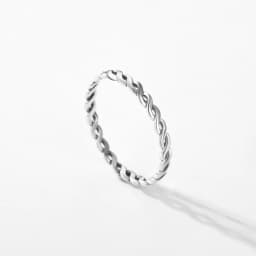 Modian Simple 925 Sterling Silver Texture Twisted Thin Stackable Small Finger Ring For Women Vintage Classic Fine Jewelry Gifts