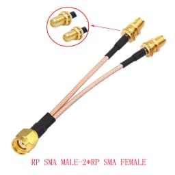 SMA to 2X SMA Male Female Y Type Splitter Combiner Jumper Cable Pigtail RG316 Cable
