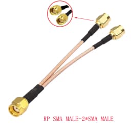 SMA to 2X SMA Male Female Y Type Splitter Combiner Jumper Cable Pigtail RG316 Cable
