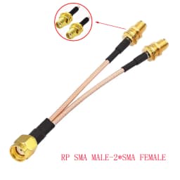 SMA to 2X SMA Male Female Y Type Splitter Combiner Jumper Cable Pigtail RG316 Cable