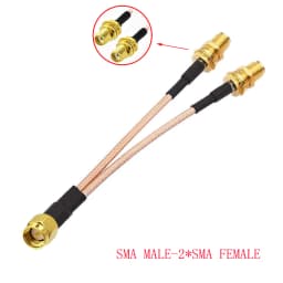 SMA to 2X SMA Male Female Y Type Splitter Combiner Jumper Cable Pigtail RG316 Cable