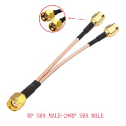 SMA to 2X SMA Male Female Y Type Splitter Combiner Jumper Cable Pigtail RG316 Cable