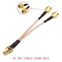 SMA to 2X SMA Male Female Y Type Splitter Combiner Jumper Cable Pigtail RG316 Cable