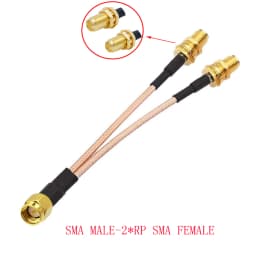 SMA to 2X SMA Male Female Y Type Splitter Combiner Jumper Cable Pigtail RG316 Cable